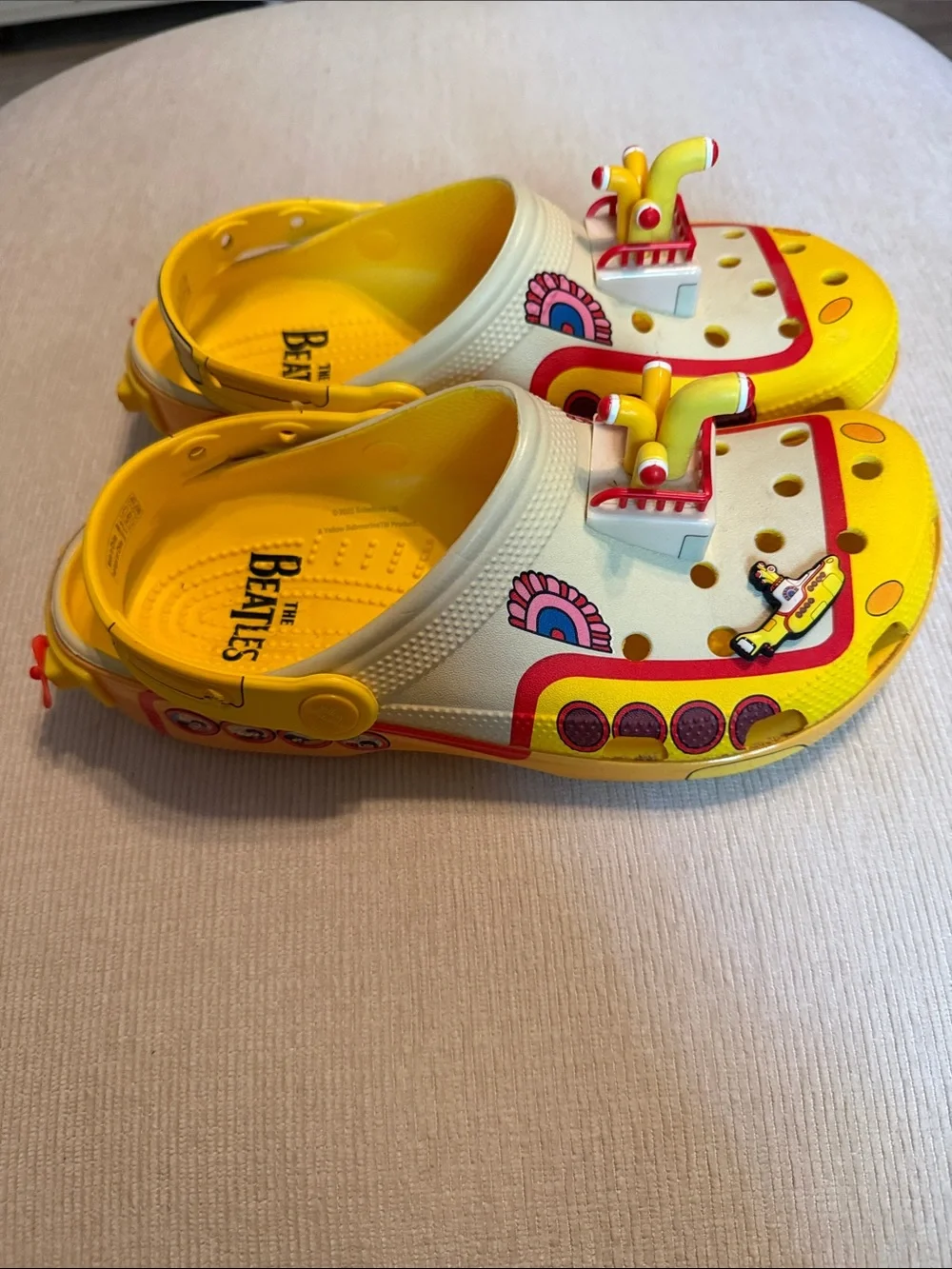 The Beatles Yellow submarine Crocs with Crocs brand headlights
